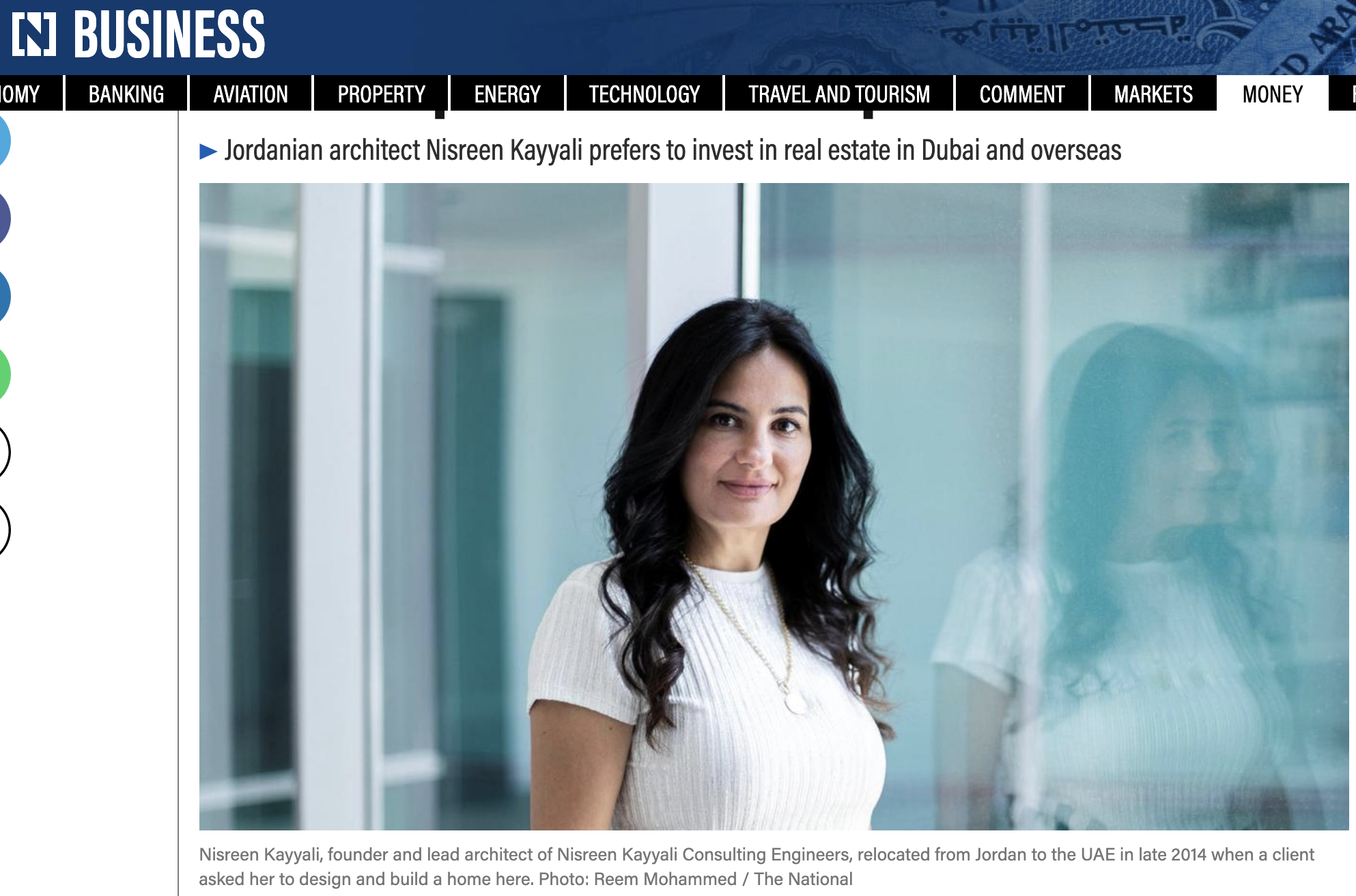 Founder Nisreen Kayyali in The National